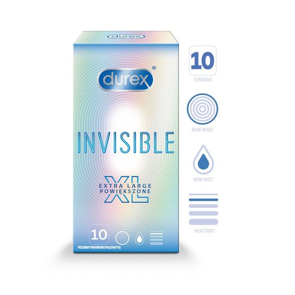 Durex Invisible Extra Large 10 pak