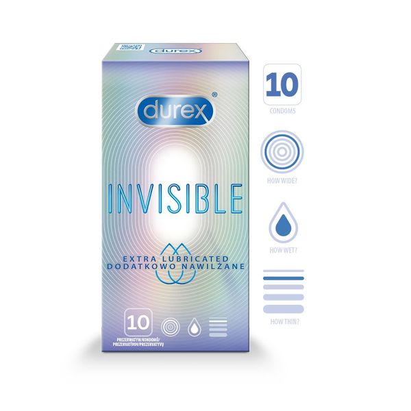 durex invisible extra lubricated n10