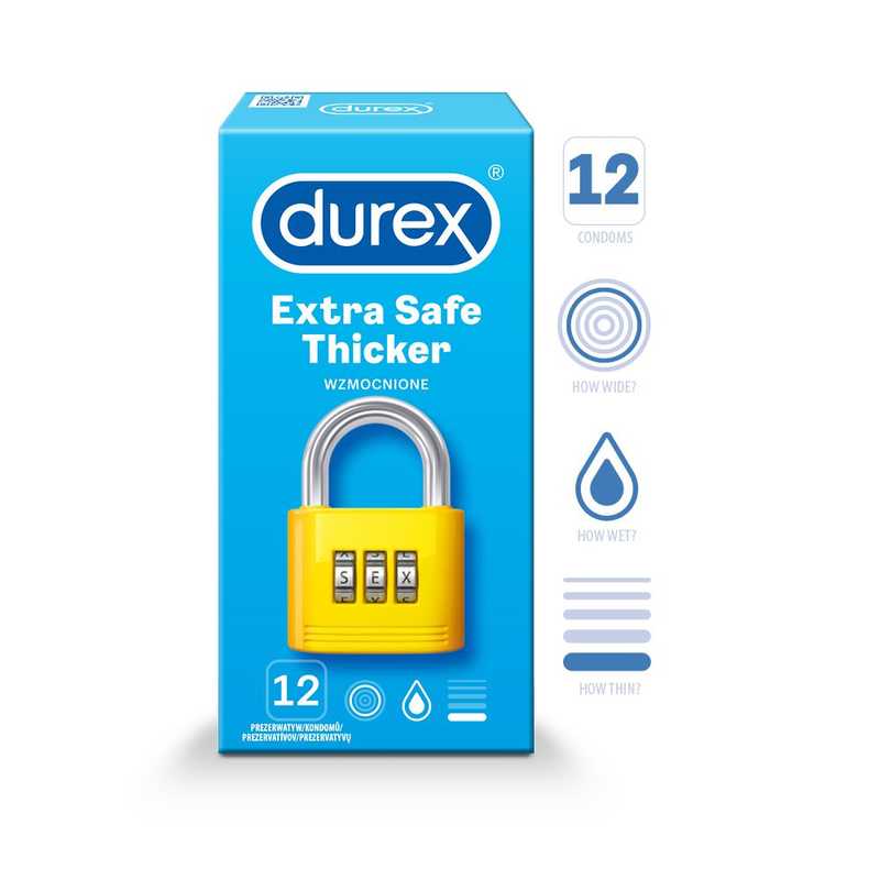 Durex Extra Safe Thicker 12 pak